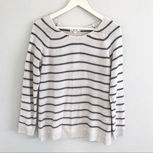 Striped Beige and Black Knit Sweater